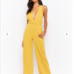 Forever 21 Plunging Palazzo Jumpsuit
